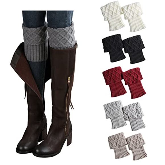 5 Pairs Womens Boot Cuffs Leg Warmers - Picture 4 of 4